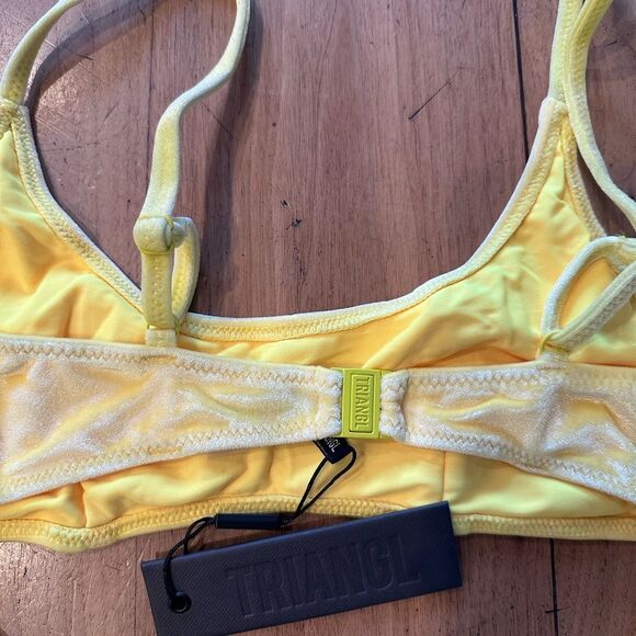 TRIANGL MACI CHEEKY CUT BIKINI YELLOW VELVET NO BAG NEW WITH TAGS - Picture 5 of 5
